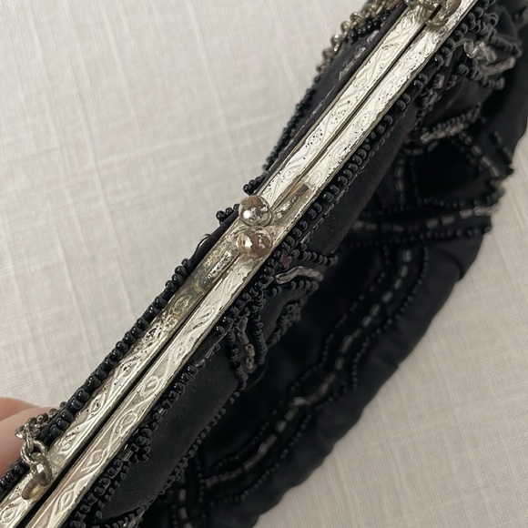 VINTAGE Black Beaded Purse - Picture 3 of 5
